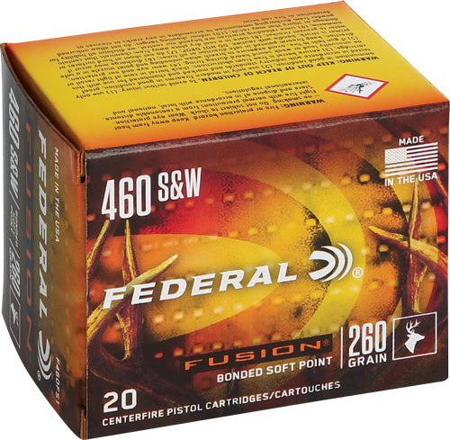 Federal .460 S&W Mag 260gr Fusion SP Ammo 1600 FPS