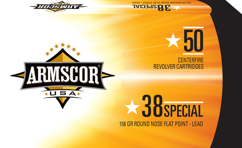 Armscor .38 Special 158gr RNFP Ammo 891 FPS