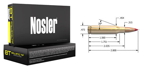 Nosler 7mm-08 Remington 120gr Ballistic Tip Ammo 3000 FPS