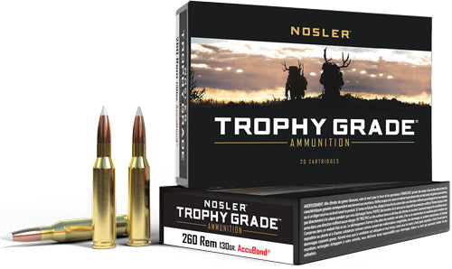 Nosler .260 Remington Trophy Grade 130gr AccuBond Ammo 2700 FPS