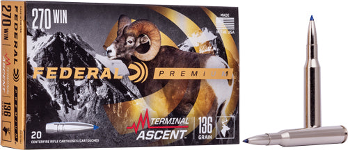 Federal .270 Winchester 136gr Terminal Ascent Ammo 3000 FPS