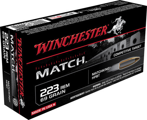 Winchester .223 Remington Sierra MatchKing 69gr BTHP Match Ammo 3060 FPS
