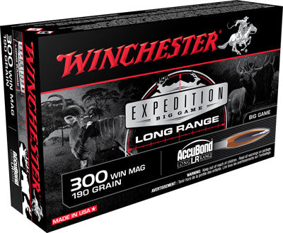 Winchester .300 Win Mag Expedition Big Game 190gr AccuBond LR Ammo 2900 FPS