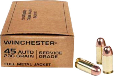 Winchester Service Grade M1911 45 ACP 230 Grain Full Metal Jacket(FMJ) 830 FPS