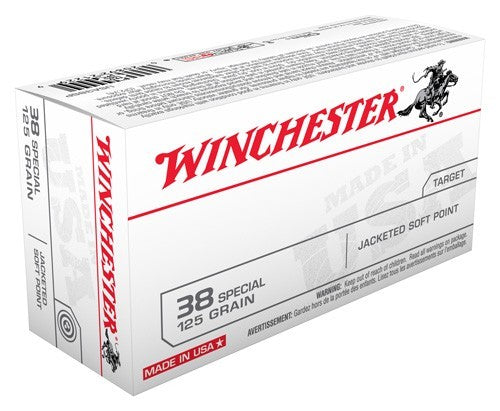 Winchester .38 Special USA 125gr JSP Ammo 850 FPS
