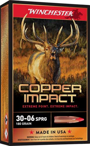 Winchester .30-06 Springfield Copper Impact 180gr Copper Extreme Point Ammo 2725 FPS