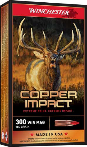 Winchester .300 Winchester Mag Copper Impact 180gr Copper Extreme Point Ammo 2950 FPS