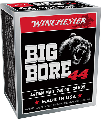 Winchester .44 Rem Magnum Big Bore 240gr SJHP Ammo 1485 FPS