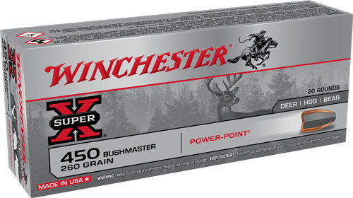 Winchester .450 Bushmaster Super-X 260gr Power-Point Ammo 2110 FPS