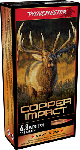 Winchester 6.8 Western Copper Impact 162gr Copper Extreme Point Ammo 2875 FPS