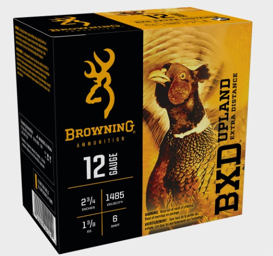 Browning 12 Gauge Ammunition BXD Upland Extra Distance B193511226 2-3/4″ #6 Shot 1-3/8oz 1485fps 25 Rounds