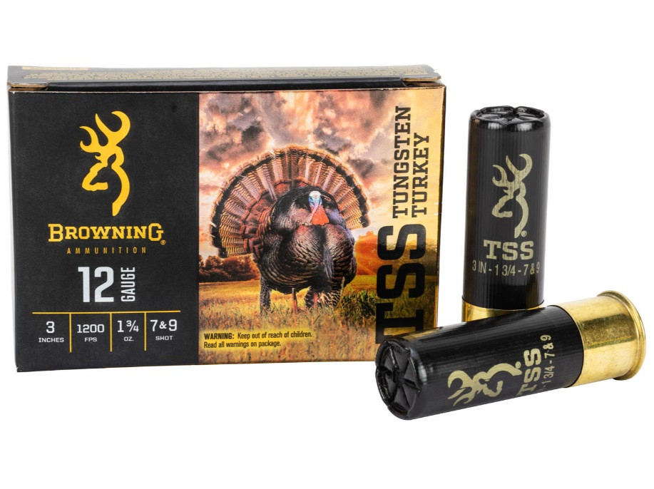 Browning 12 Gauge Ammunition TSS Tungsten Turkey B193921230 3″ #7&9 Shot 1-3/4oz 1200fps 5 Rounds
