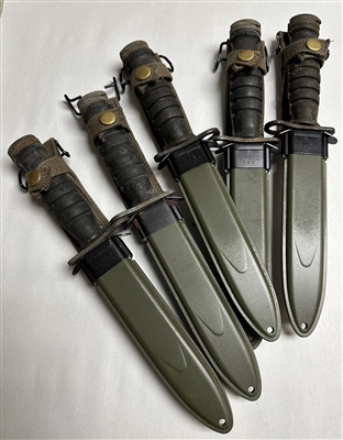 US GI KOREAN ERA M4 RUBBER HANDLE BAYONET FOR M1 CARBINE WITH M8A1 SCABBARD