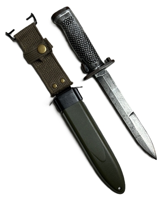 M1 GARAND M5 TURKISH BAYONET WITH ALUMINUM GRIPS WITH SCABBARD.