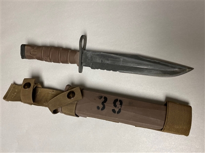 USMC ONTARIOOKC-3S BAYONET WITH SCABBARD MARKED ONTARIO.