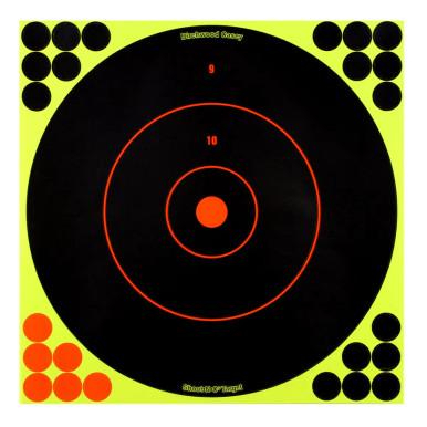 Birchwood Casey Shoo-N-C 12-Inch Round Bullseye Target 5-Pack