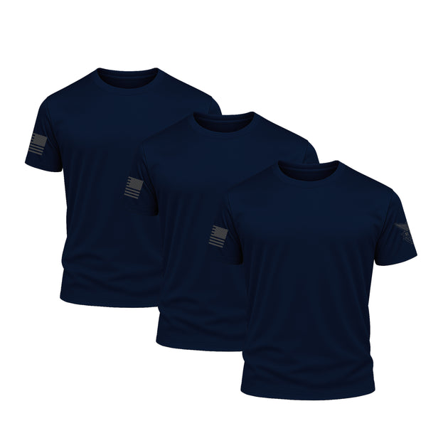 Navy Blue Performance Shirt Bundle (3 Pack)