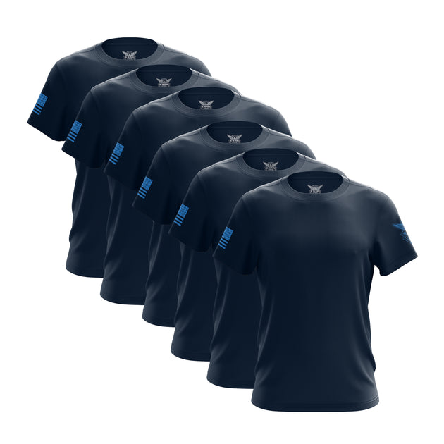 Navy Blue Freedom Short Sleeve Shirt Bundle (6 Pack)