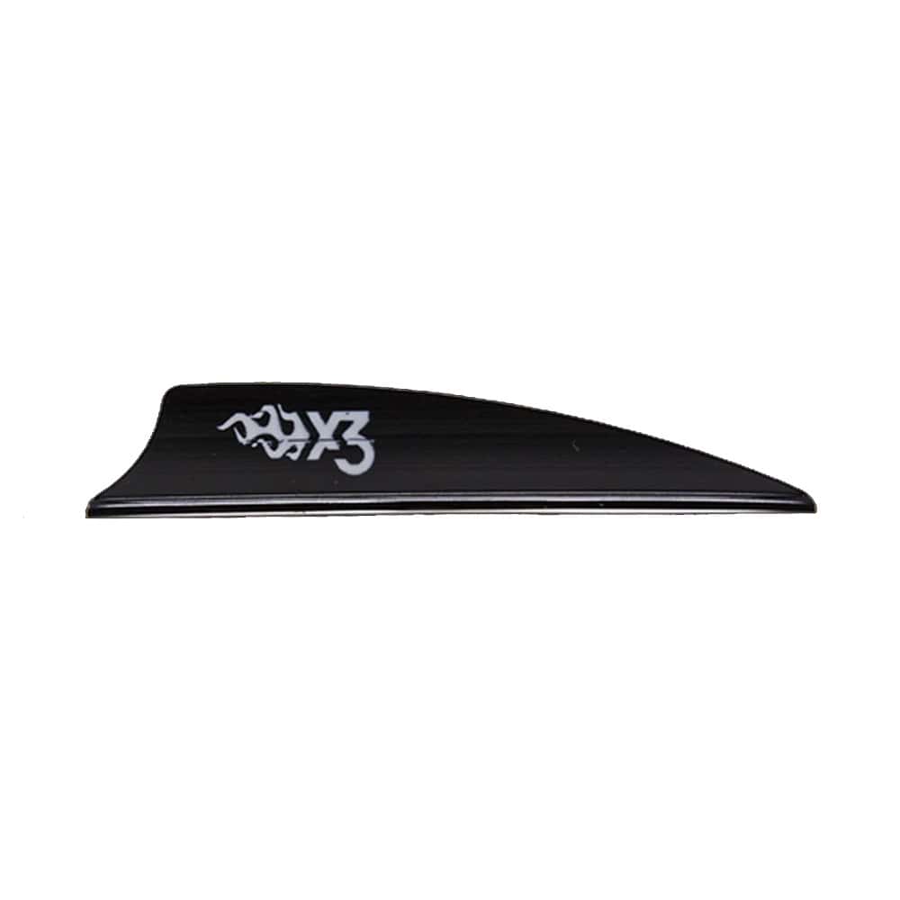 Bohning X3 Vane 2.25″ Shield Cut Solid Color Black