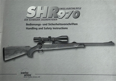 SHR 970 SWISS HUNTING RIFLE INSTRUCTIONS BOOK.