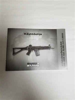 SIG 552 RIFLE CAL 223 BOOKLET. ORIGINAL SIG PRINTING.