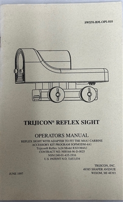 TRIJICON REFLEX SIGHT OPERATORS MANUAL