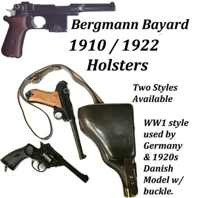 Bergmann Bayard WW1 Brown Holster withFastening Studs