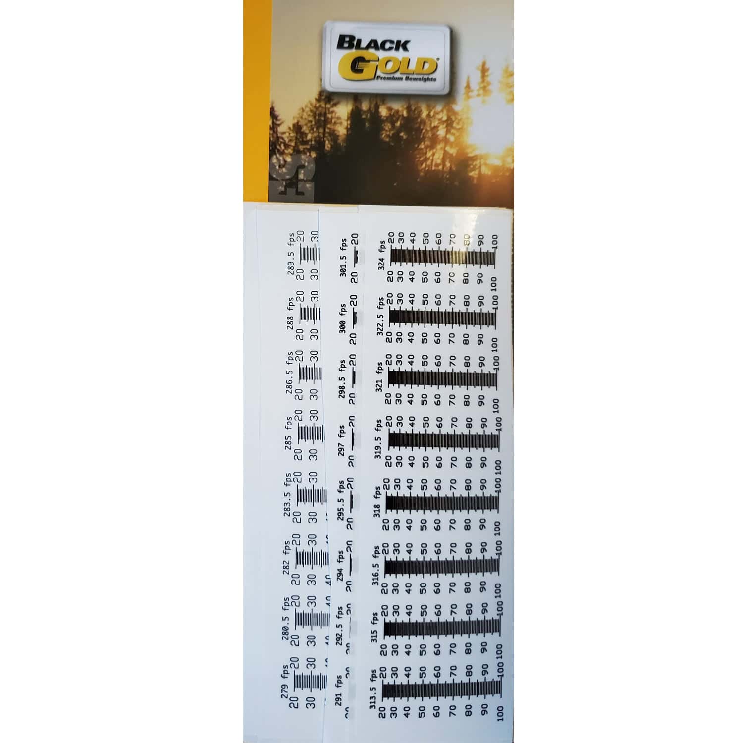 Black Gold Bowsights Sight Tapes Ascent and Verdict Sights Replacements STA