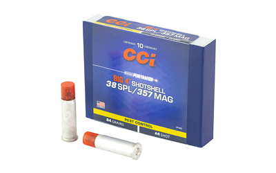 CCI Ammunition, Shotshell, 357MAG/38 Special, 84 Grain, Shotshell, #4 Shot Size, 10 Round Box