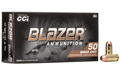 Blazer Ammunition, Blazer Brass, 40 S&W, 165 Grain, Full Metal Jacket, 50 Round Box