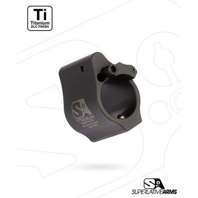Superlative Arms AR-15 Solid Titanium Adjustable Gas Block .875'' Black