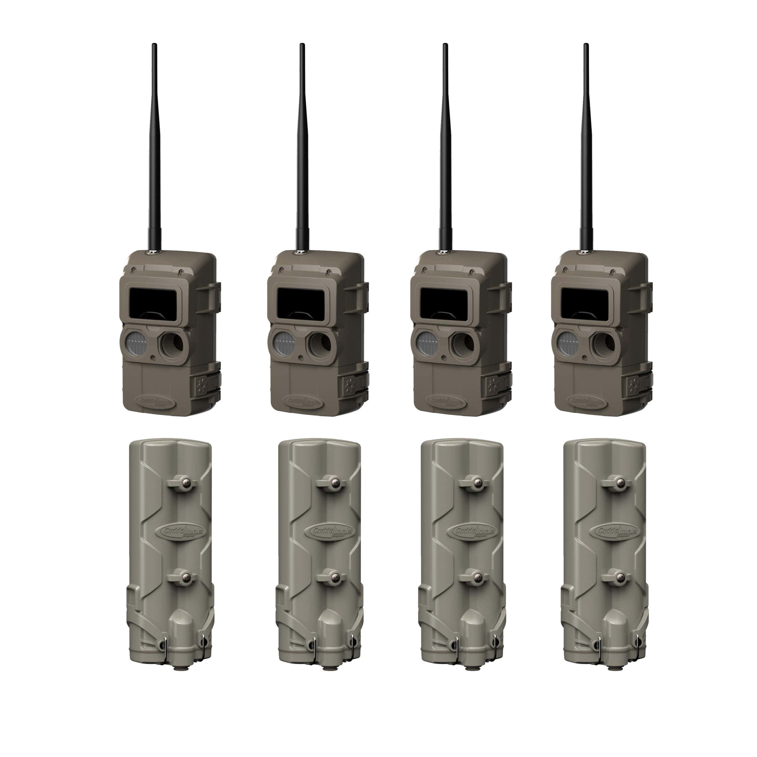 Cuddeback CuddeLink L Series BLACK FLASH Camera 4 Pack LL-3A w/ 4 Free Power Bank PW-001 10014+4-PW001