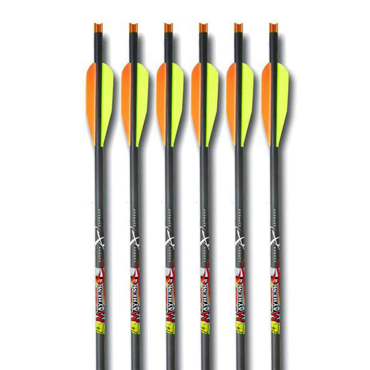 Carbon Express Bolts Mayhem 20″ Crossbolt 6 Pack w/Moon Nocks 52132