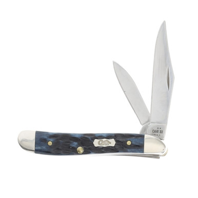 Case Knives - Jigged Bone Peanut Pocket Knife -Mediterranean Blue