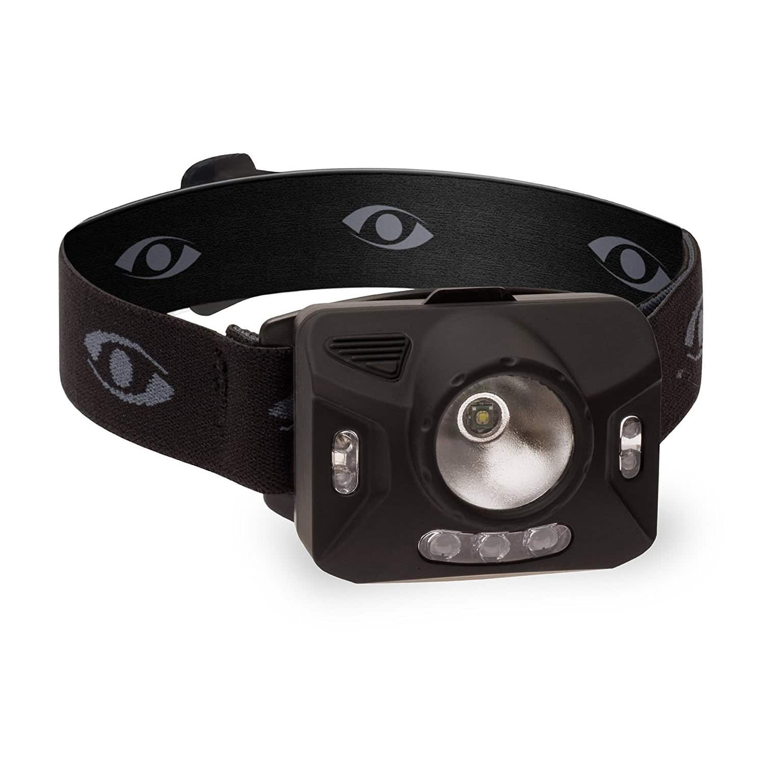 Cyclops Headlamps Ranger X-Power 4 Stage Headlamp w/3 Green LED Lights Black Strap CYC-RNG1XP