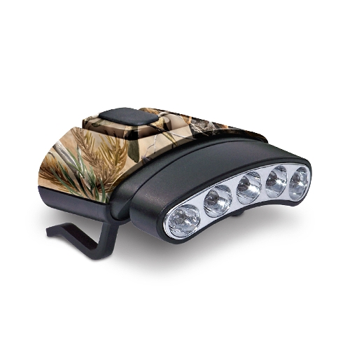 Cyclops Headlamps Orion Tilt Hat Clip Light with 1 white LED Light Head and 1 Green Led Light Head Camo CYC-HCDT-WGNXT