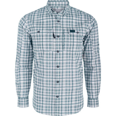 Drake Men's Long Sleeve Hunter Creek Window Pane Plaid Shirt