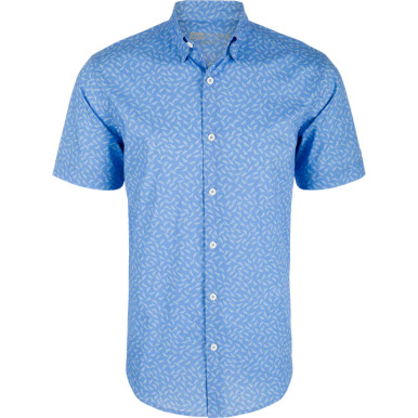 Drake Cotton Lab Print Short Sleeve Shirt