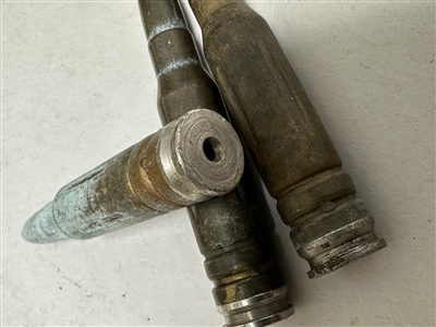 LOT OF 5 GERMAN ARMY 308 CAL DUMMY ROUNDS FOR TRAINING PURPOSE.