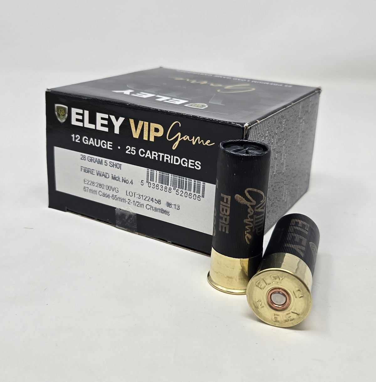 Eley 12 Gauge Ammunition VIP Game E22828000VG 2-1/2″ #5 Shot 1oz 1356fps 25 Rounds