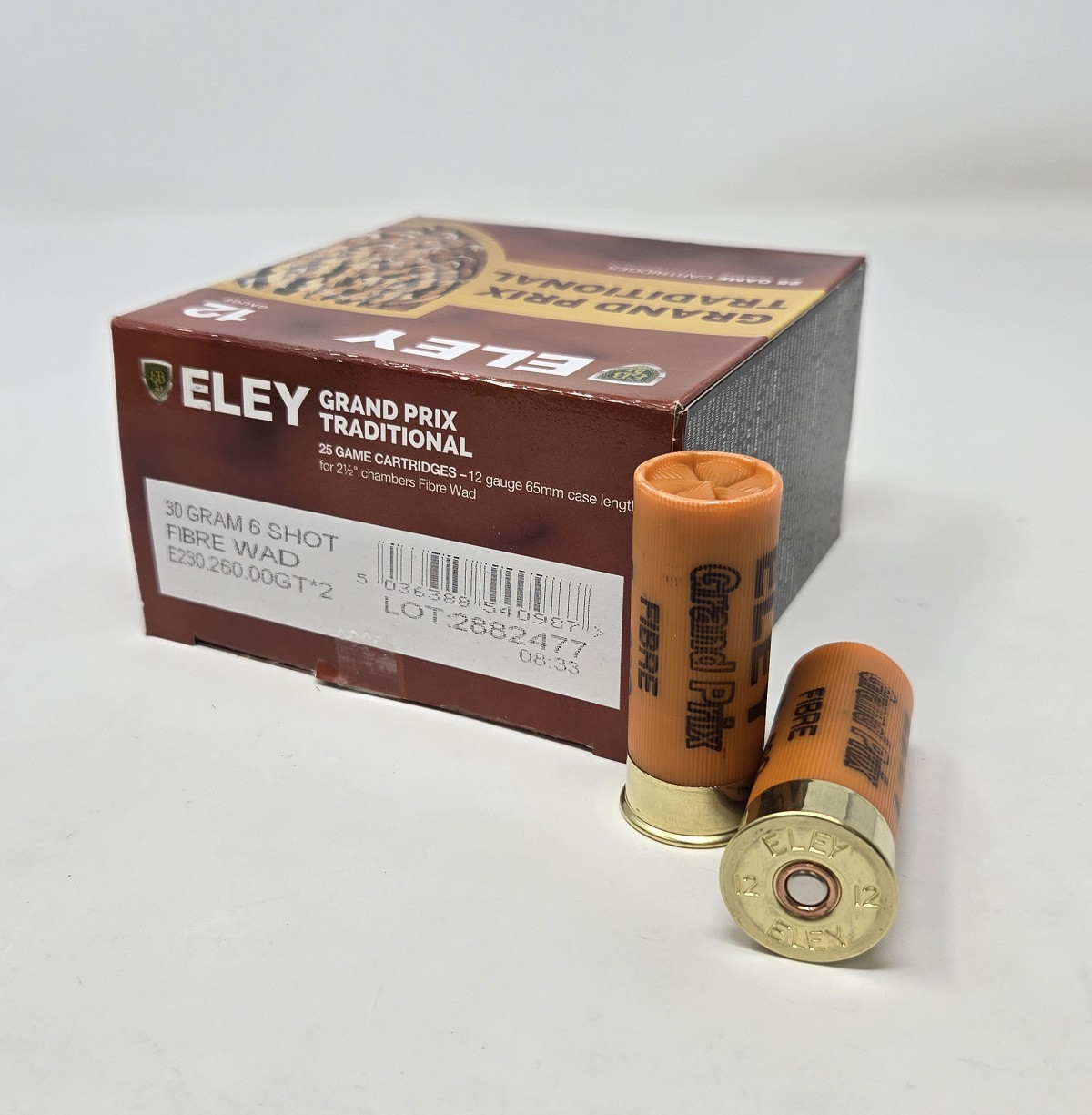 Eley 12 Gauge Ammunition Grand Prix Traditional E23026000GT 2-1/2″ #6 Shot 1-1/16oz 1186fps 25 Rounds