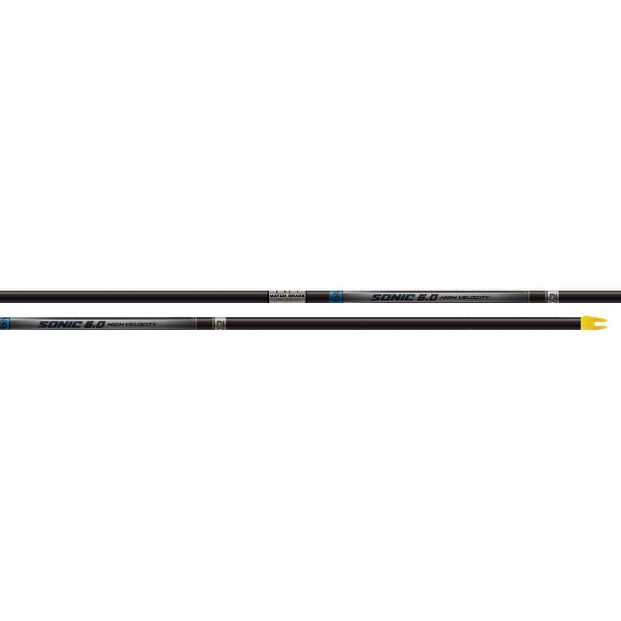 Easton Arrow Sonic 6.0 6MM ACU Carbon Match Grade 12 Pack Bare Shafts