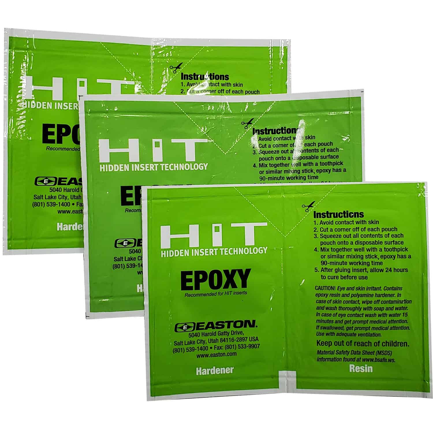 Easton Adhesive Epoxy HIT Insert Glue Pouch 3 Pack 501295