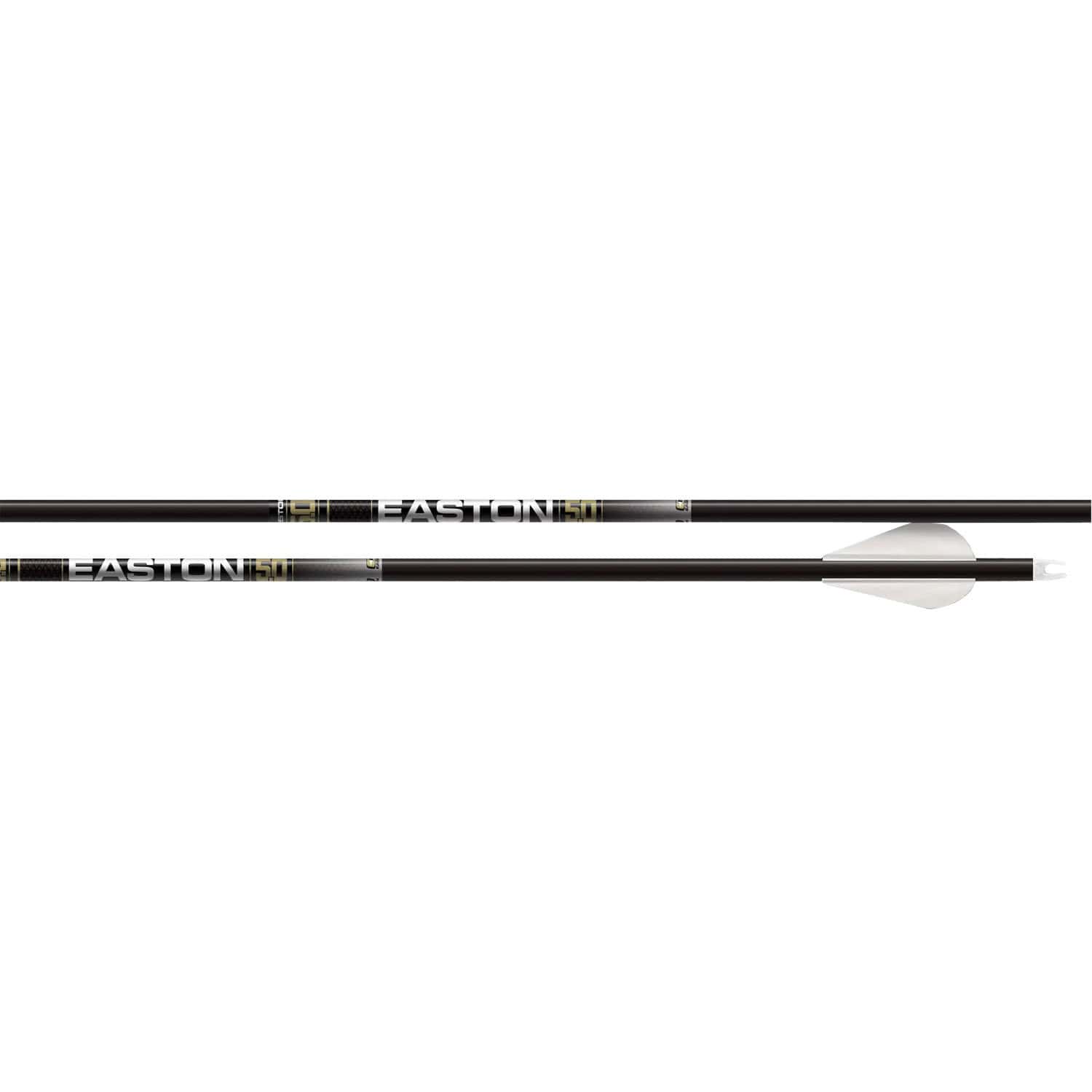 Easton Arrow High Velocity 5.0 5mm ACU Carbon 6 Pack Fletched w/ Half Out Insert