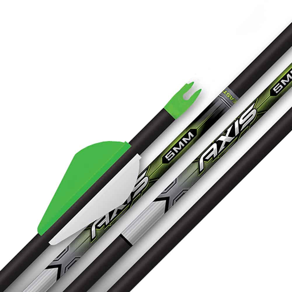 Easton Arrow Axis 5MM Carbon 6 Pack Fletched 2″ Vanes X Nocks