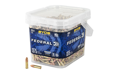 Federal, BYOB, Rimfire Bucket, 22 LR, 36 Grain, Copper Plated Hollow Point, 1,375 Rounds Per Bucket, 2 Buckets Included