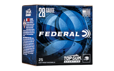 Federal, Top Gun Sporting, 28 Gauge 2.75″, #8, 3/4 oz, 25 Round Box, 1,330 FPS