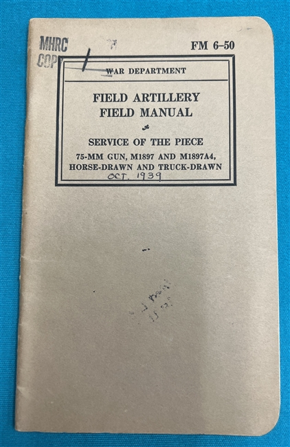 FM6-5075-MM Gun M1897 Field Manual 1939