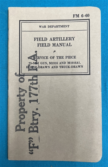 FM6-6075 MM Gun M1916Field Manual 1939