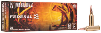 Federal Fusion .270 Winchester Short Magnum 150 Grain Soft Point Ammunition - 20 Rounds